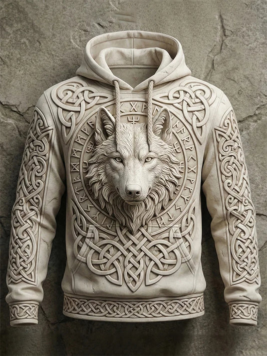 Męska bluza z kapturem w stylu Viking