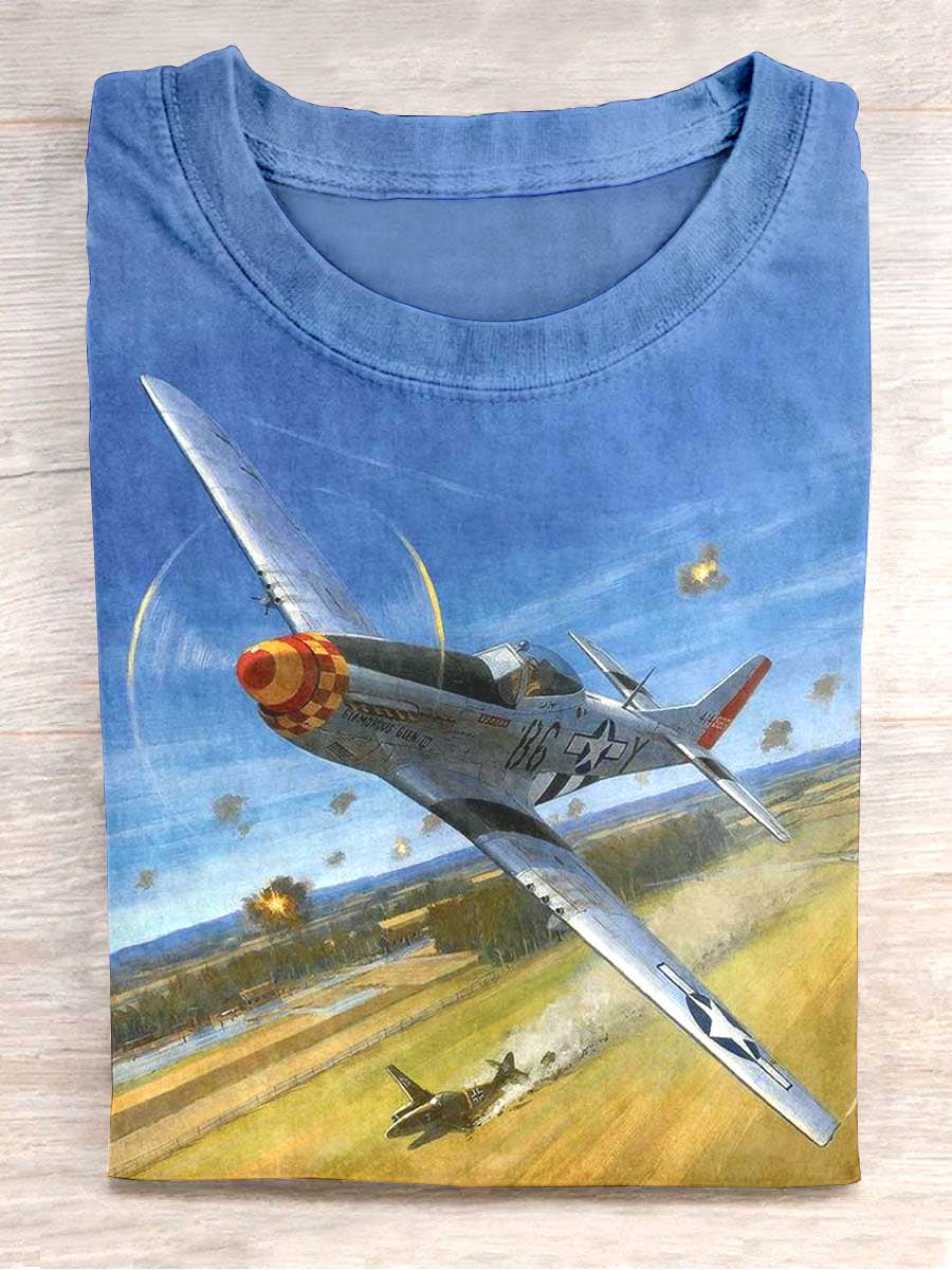 Koszulka z nadrukiem w stylu casual Unisex Airplane