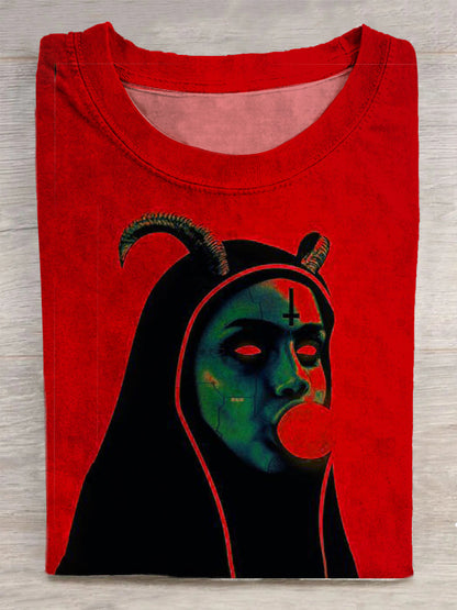 Unisex Gothic Nun Koszulka z nadrukiem abstrakcyjnym