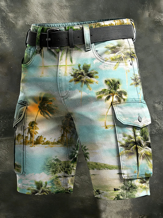 Męskie Retro Wakacje Biznesowe Art Druk Casual Spodenki