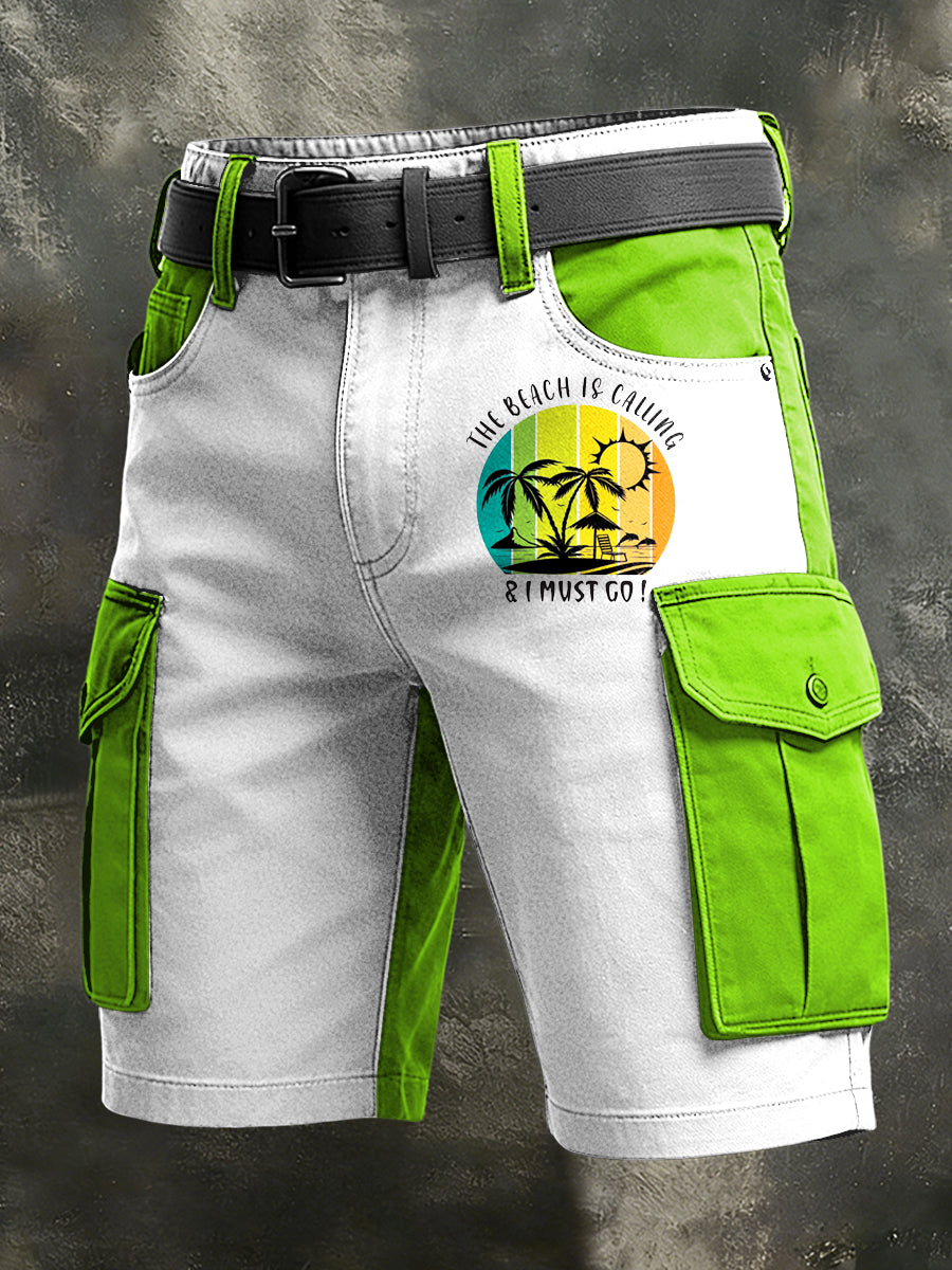 Męskie Retro Wakacje Biznesowe Art Druk Casual Spodenki