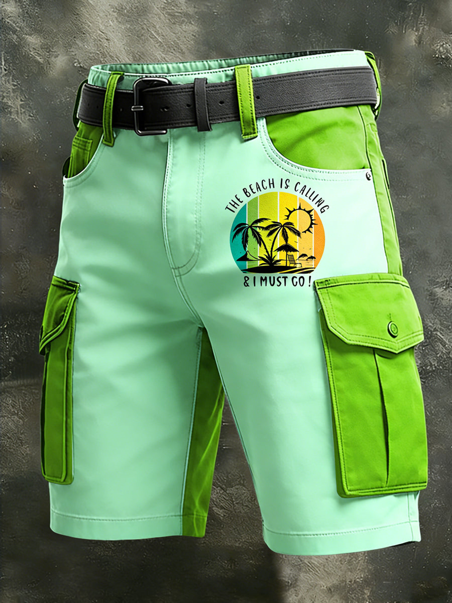 Męskie Retro Wakacje Biznesowe Art Druk Casual Spodenki