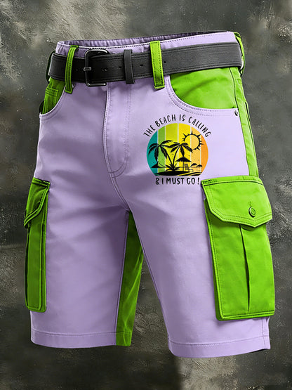 Męskie Retro Wakacje Biznesowe Art Druk Casual Spodenki
