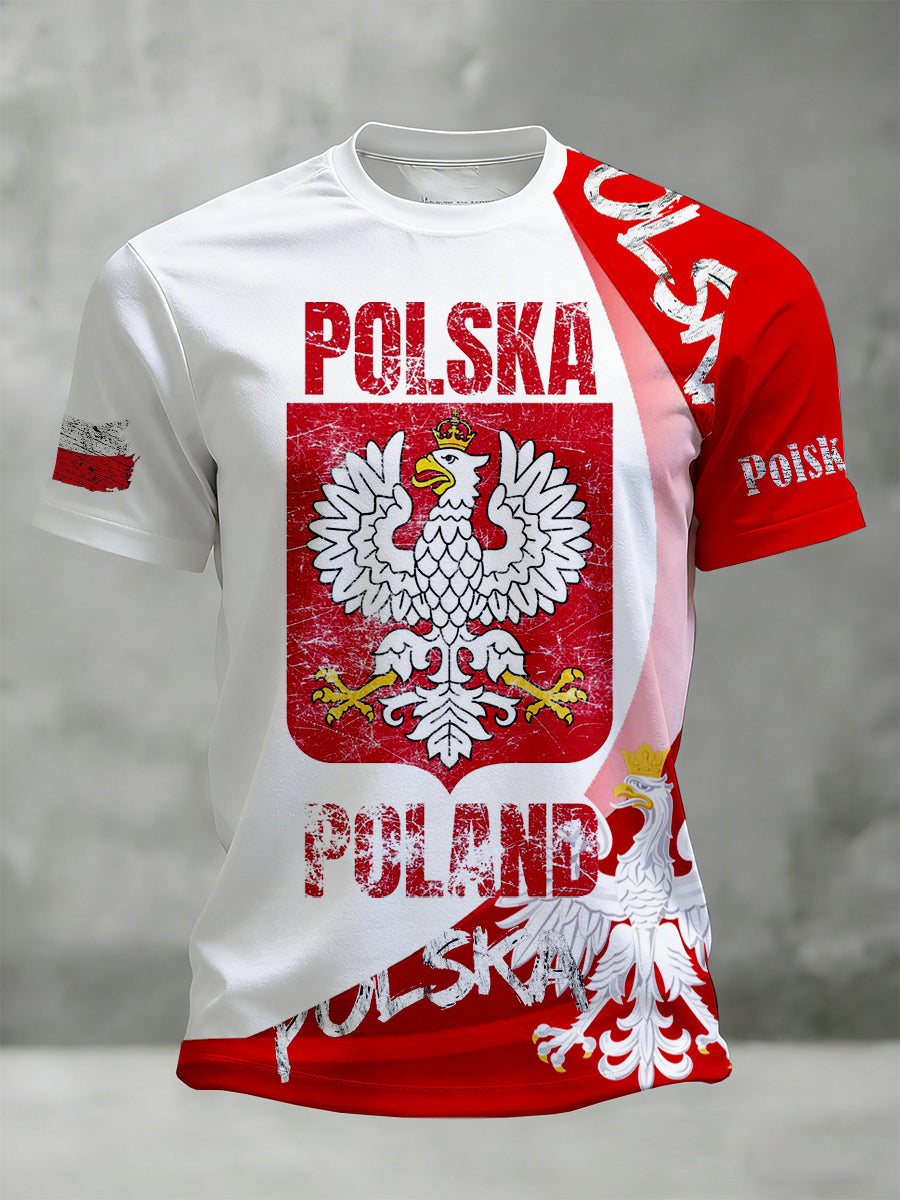 Męska koszulka z nadrukiem inspirowana polami