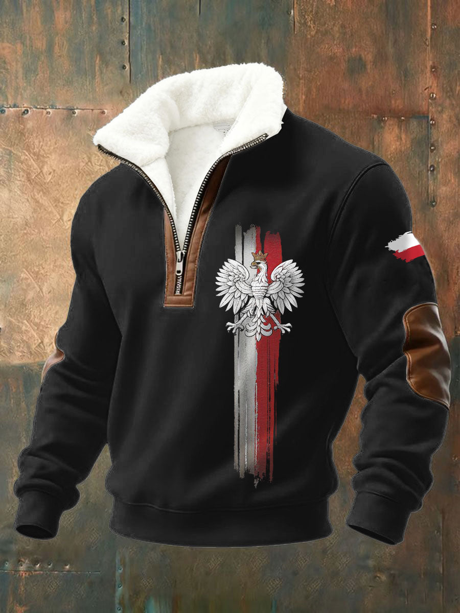 Męska Polska Nadruk Casual Bluza