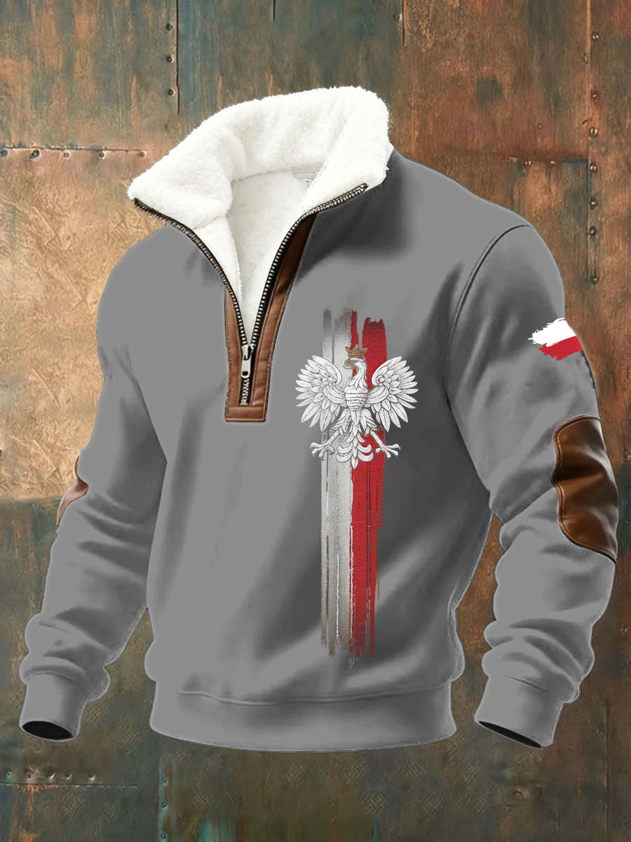 Męska Polska Nadruk Casual Bluza