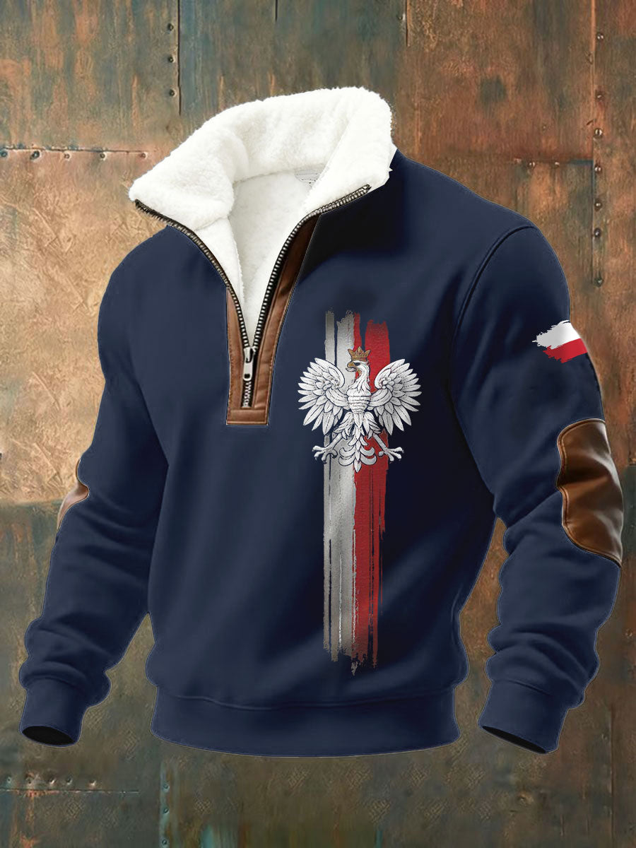 Męska Polska Nadruk Casual Bluza
