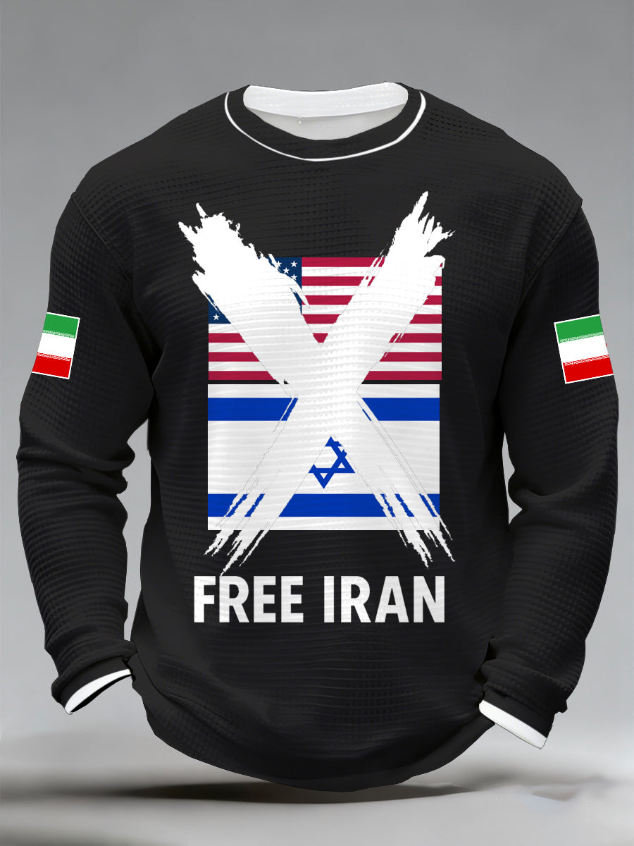 Męski koszulka z nadrukiem antywojennym na gorące tematy w Iranie
