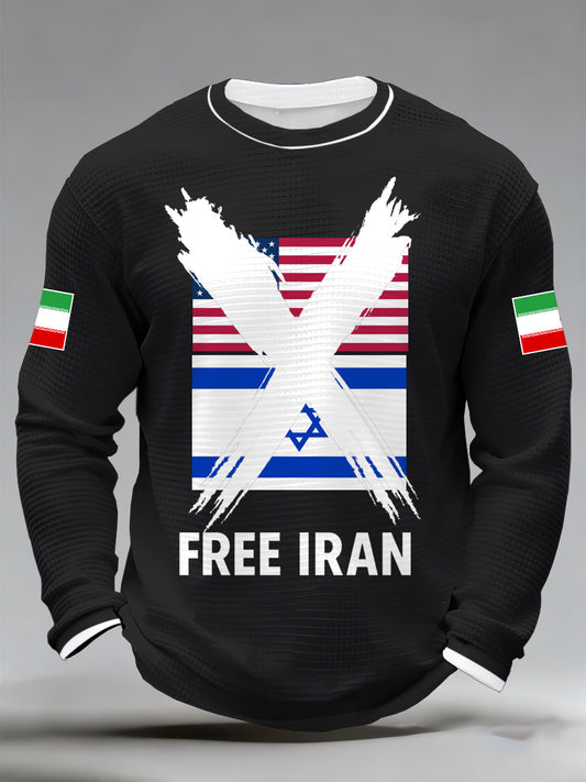 Męski koszulka z nadrukiem antywojennym na gorące tematy w Iranie