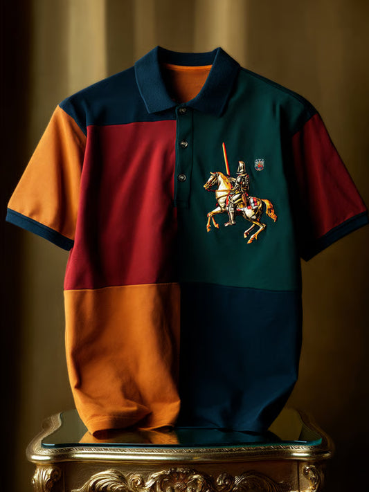 Męska koszulka polo w stylu retro na co dzień