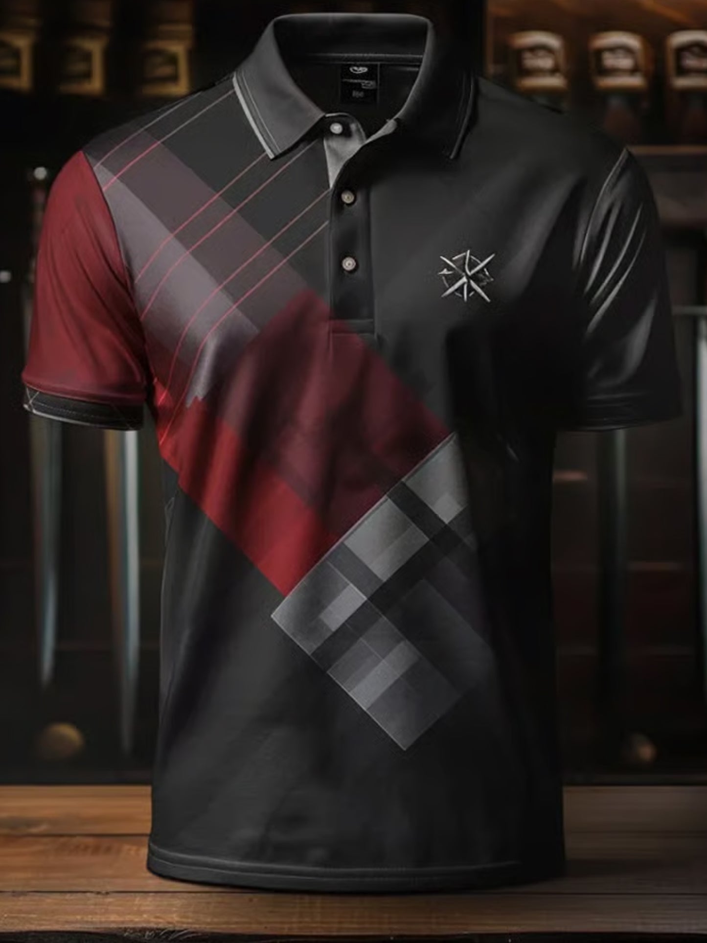 Męska koszulka polo w stylu retro na co dzień