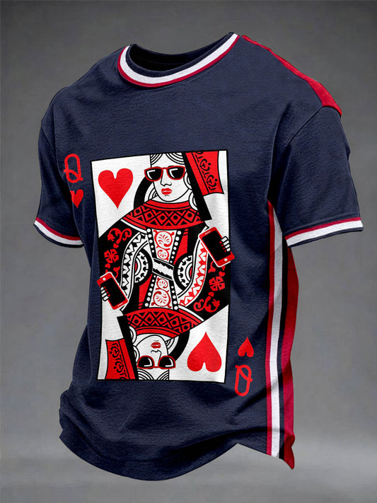 Koszulki męskie Poker Queen of Hearts