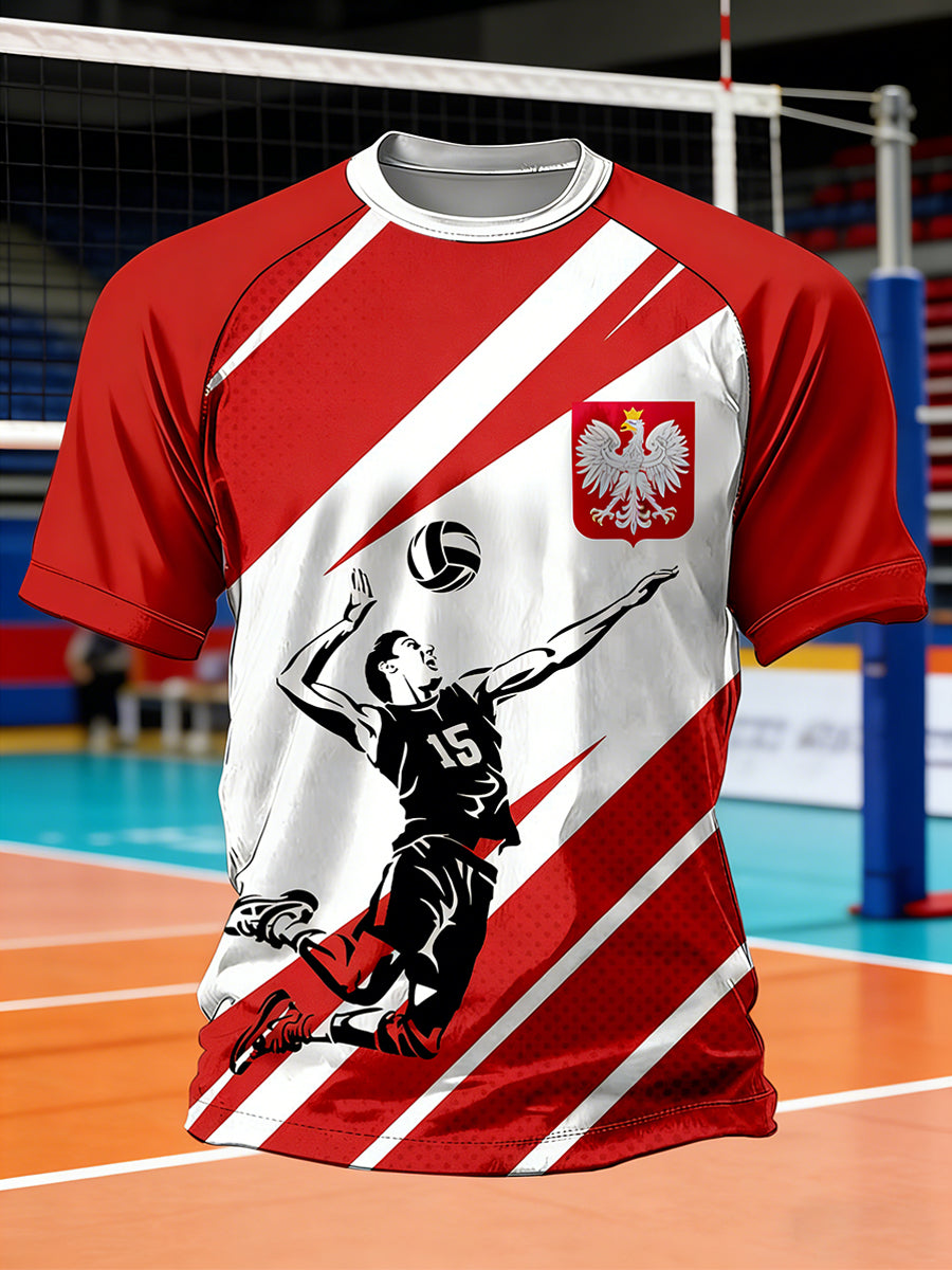 Koszulka z nadrukiem w siatkówkę polską mężczyzn