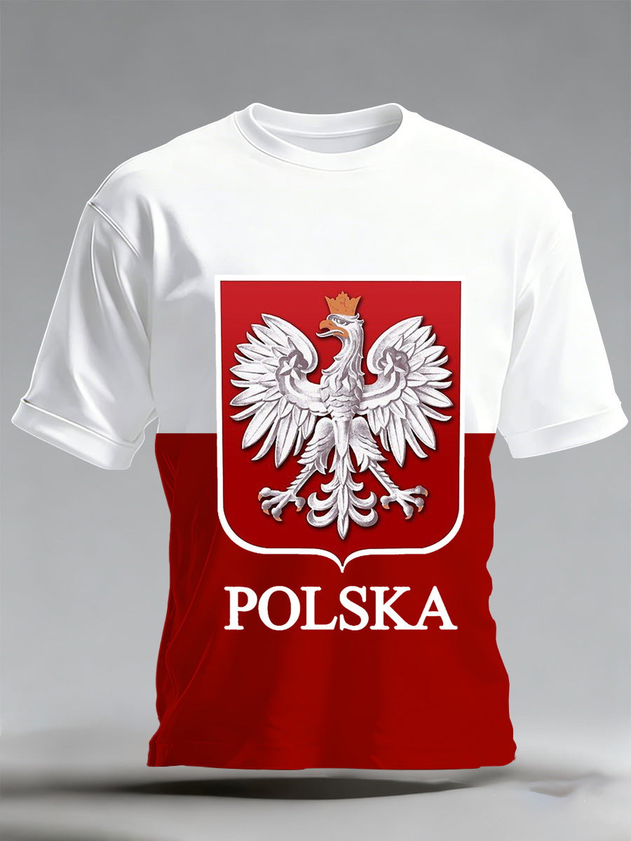 Męska koszulka z nadrukiem polskim
