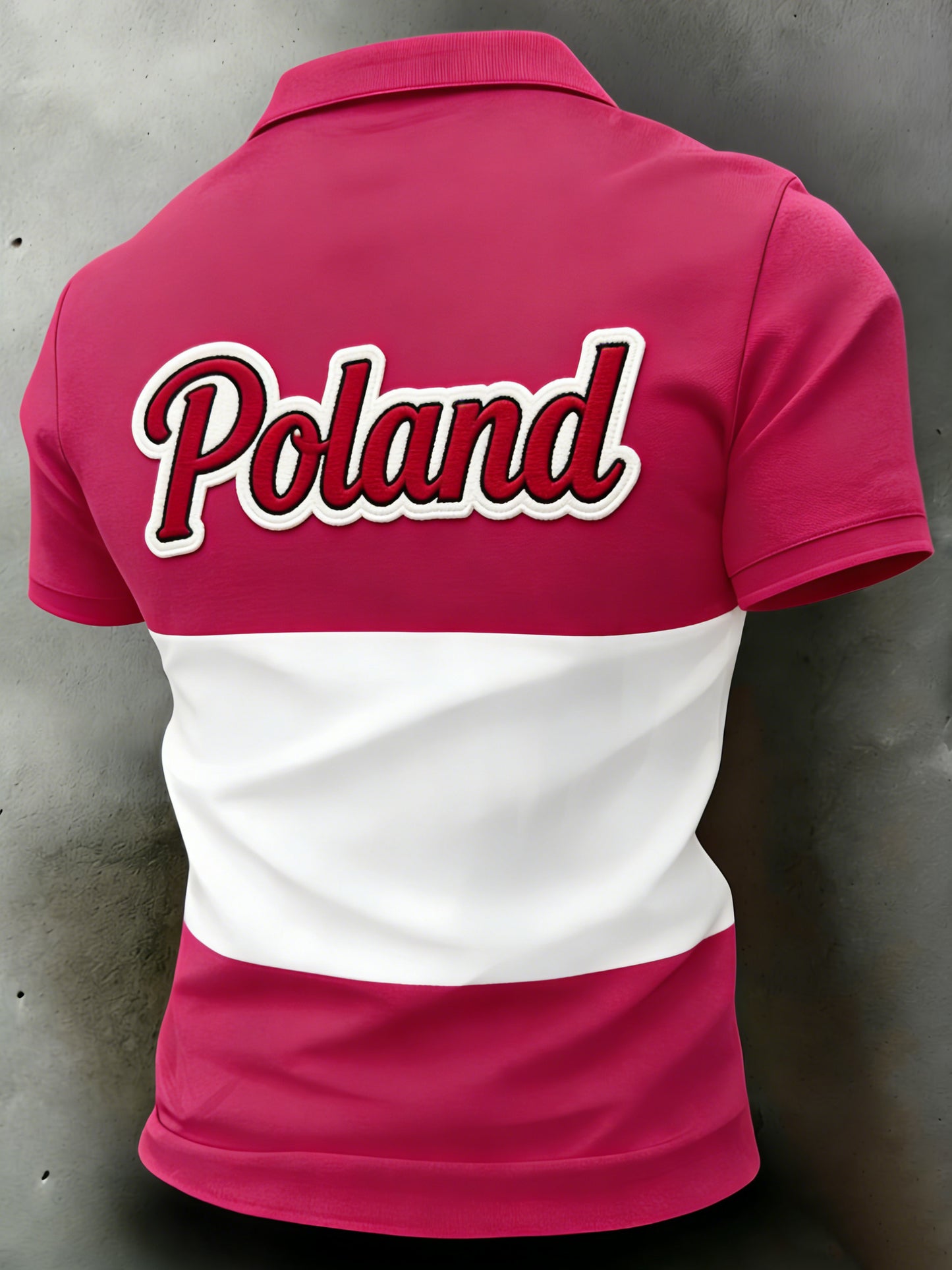 Męski koszulka polo z nadrukiem flagi polskiej