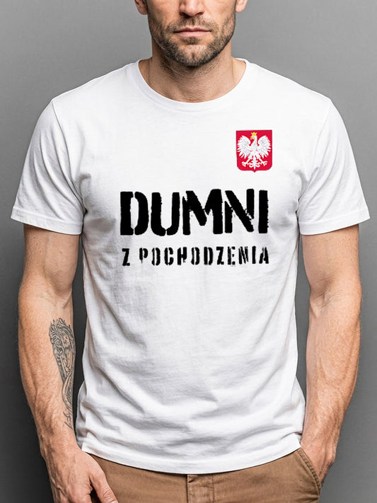 Retro polska duma artystyczna casualowa 100% bawełniana koszulka