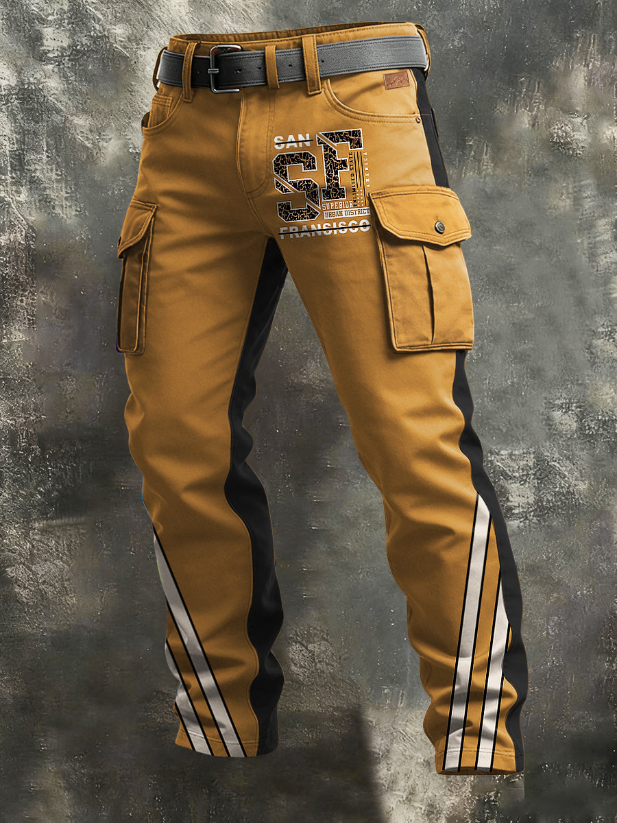 Męskie Retro Wakacje Biznesowe Sportowe Styl Artystyczny Nadruk Spodnie Odzież Robocza