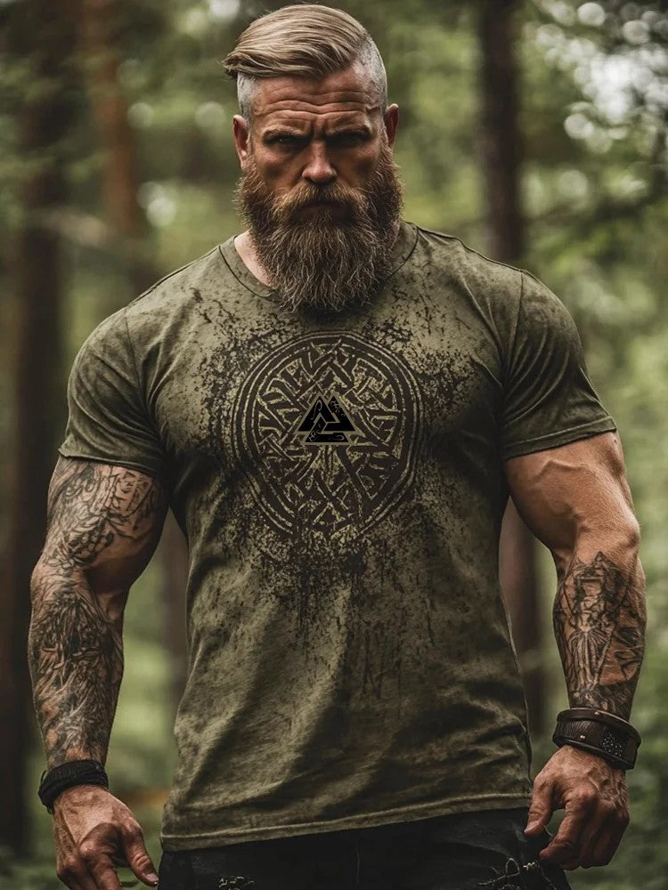 Męska koszulka z nadrukiem Viking