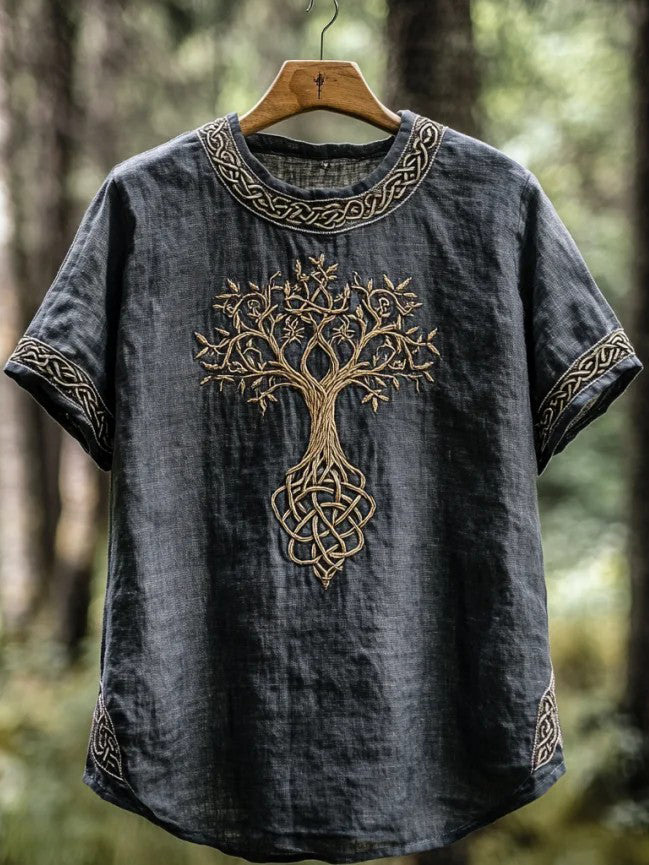 Męski t-shirt z nadrukiem wikingów