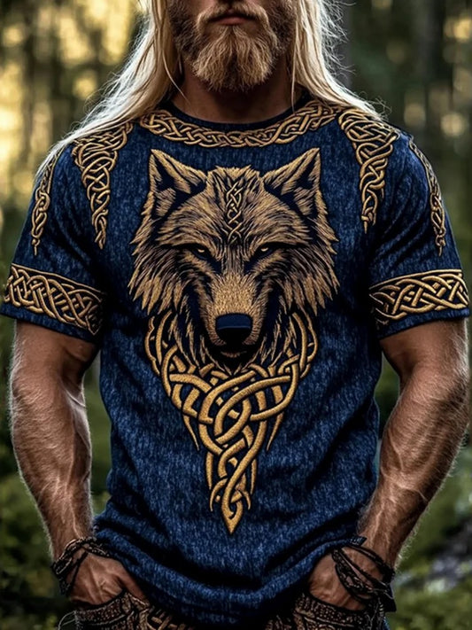 Męska koszulka z nadrukiem Viking