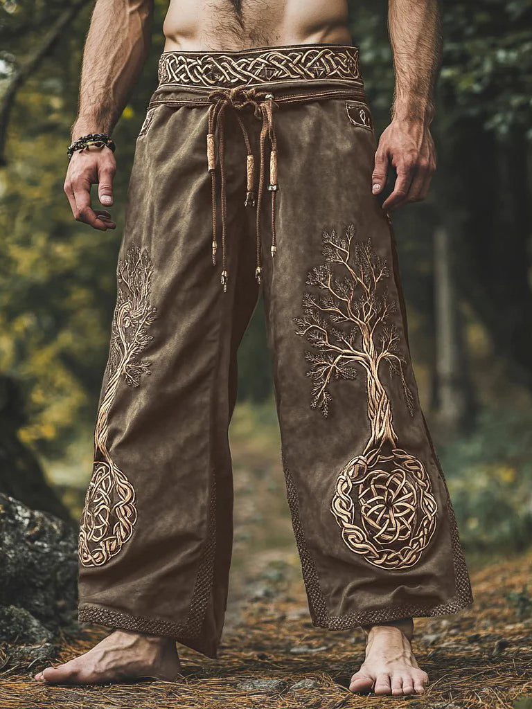 Męskie spodnie z nadrukiem Viking