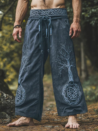 Męskie spodnie z nadrukiem Viking