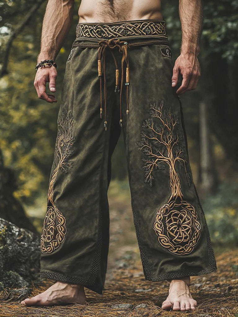 Męskie spodnie z nadrukiem Viking
