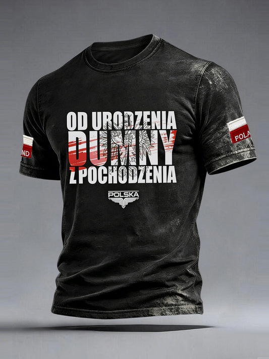 Vintage Polski Orzeł Pride Casual T-Shirt