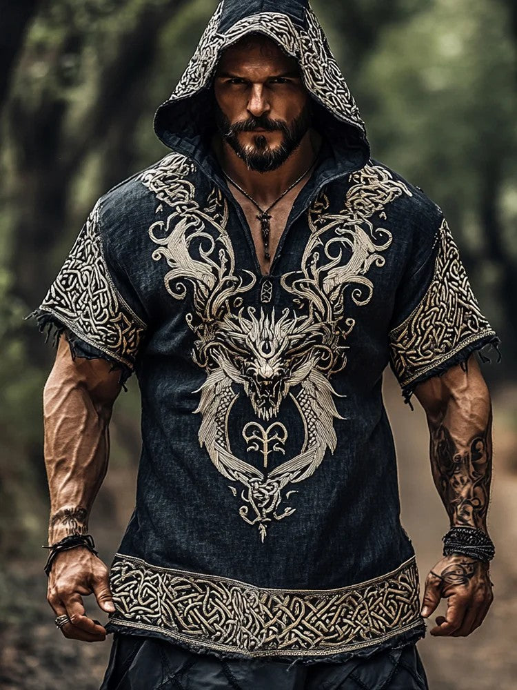 Męska koszula z nadrukiem Viking
