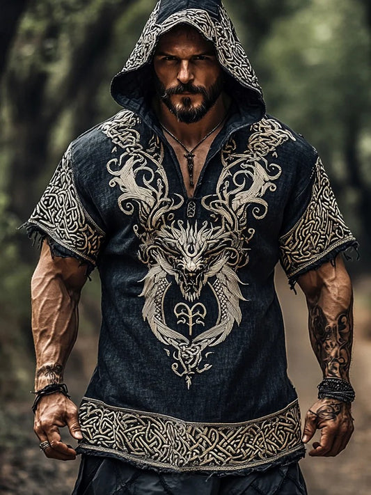 Męska koszula z nadrukiem Viking