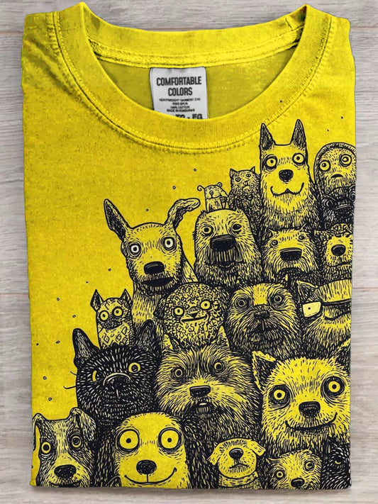 Animal Print Casual Koszulka z krótkim rękawem
