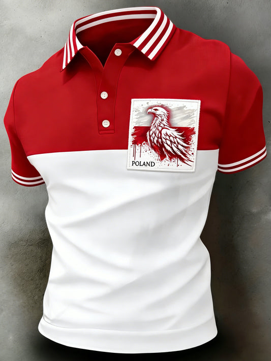 Męski polski kamuflaż w stylu Art Print Polo
