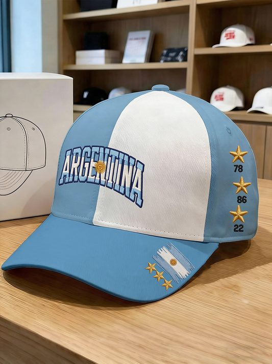 Kapelusz z nadrukiem argentyńskiego futbolu unisex