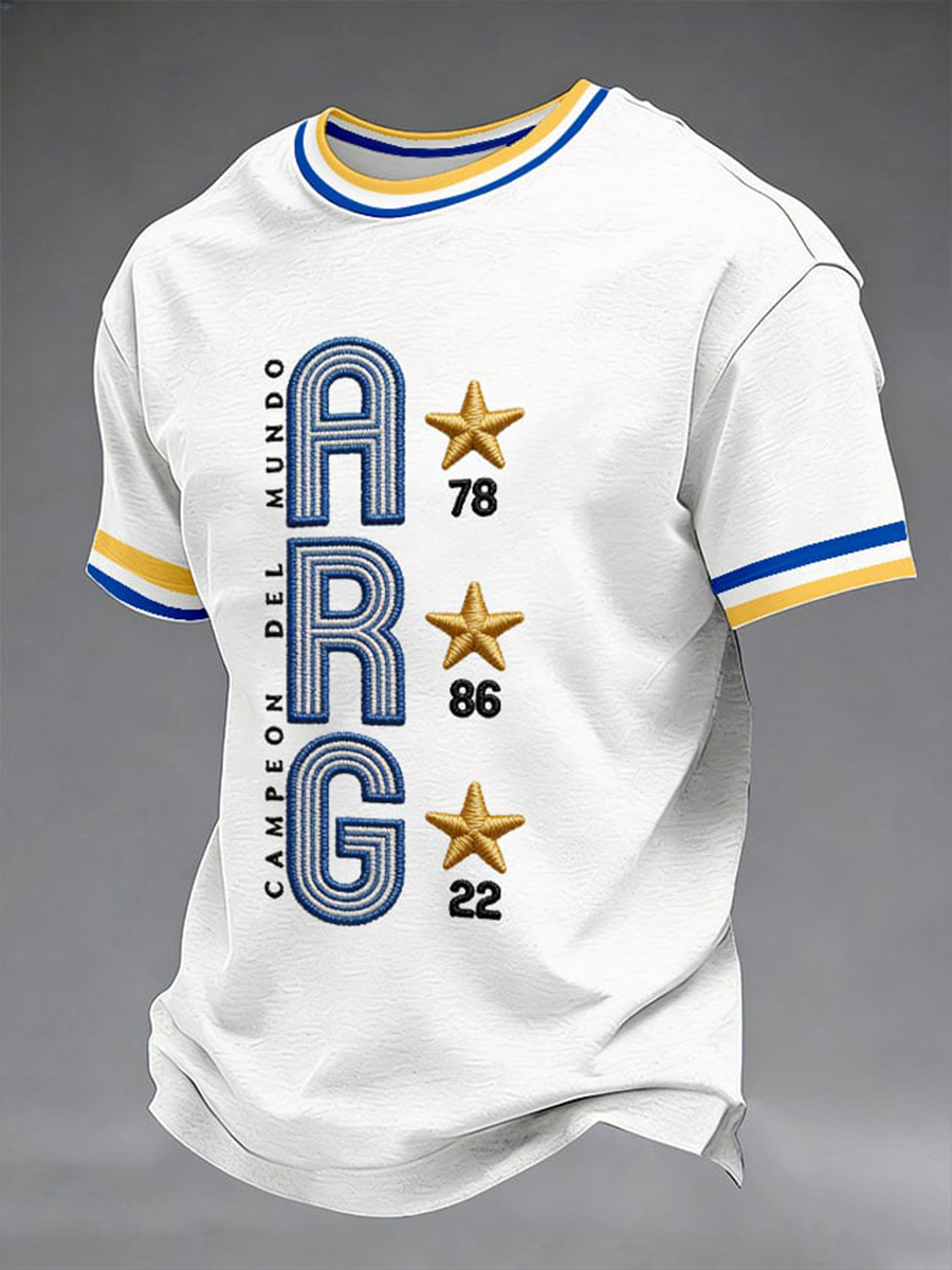 T-shirt z krótkim rękawem argentyńskiej piłki nożnej