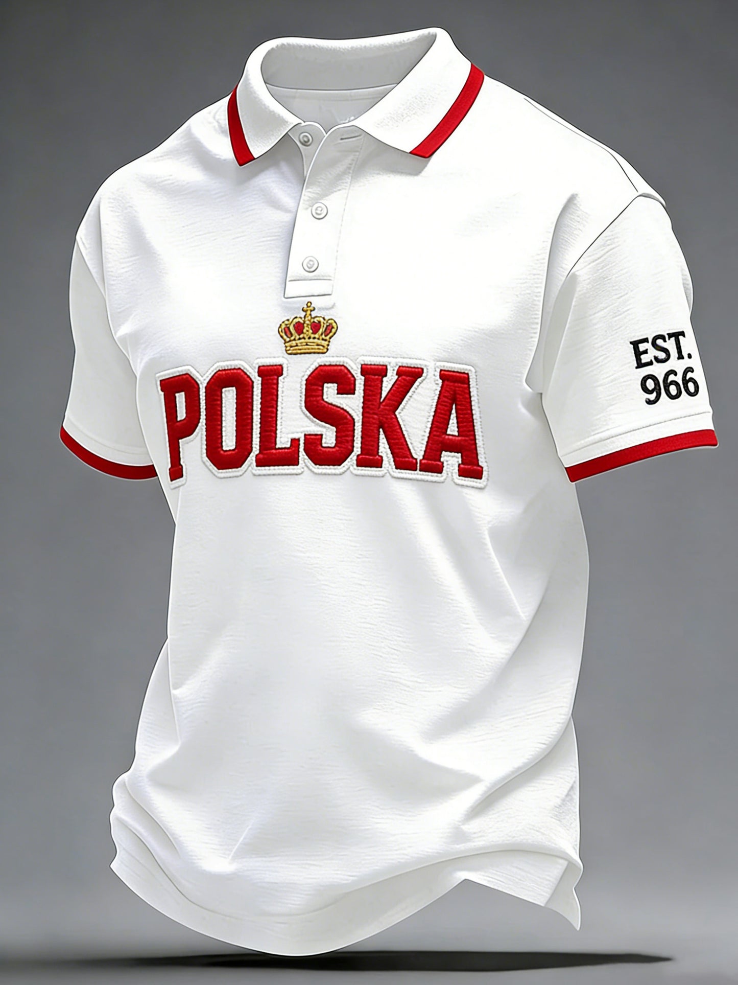 Męski koszulka polo z motywem flagi polskiej i nadrukiem narodowego ptaka