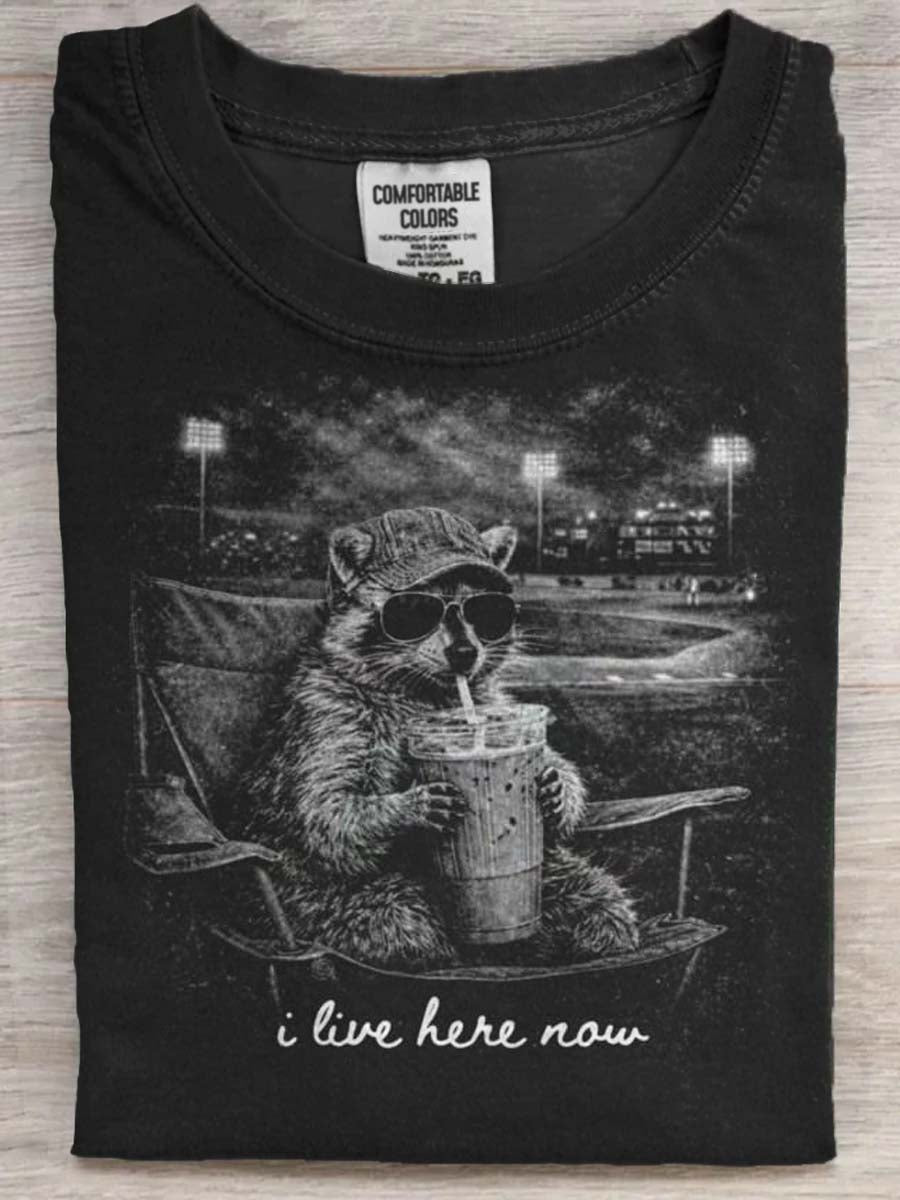 Koszulka z krótkim rękawem z nadrukiem Raccoon