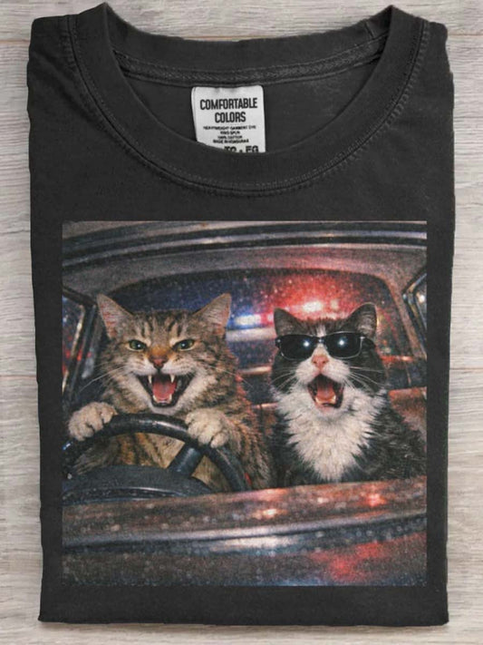 Koszulka z krótkim rękawem Cat Racing Print