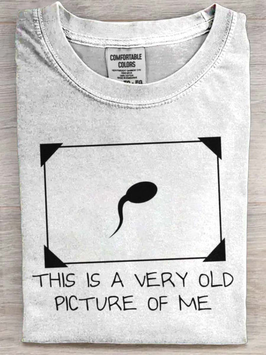 TO JEST BARDZO STARY ZDJĘCIE MNIE Drukowane Casual Koszulka z krótkim rękawem