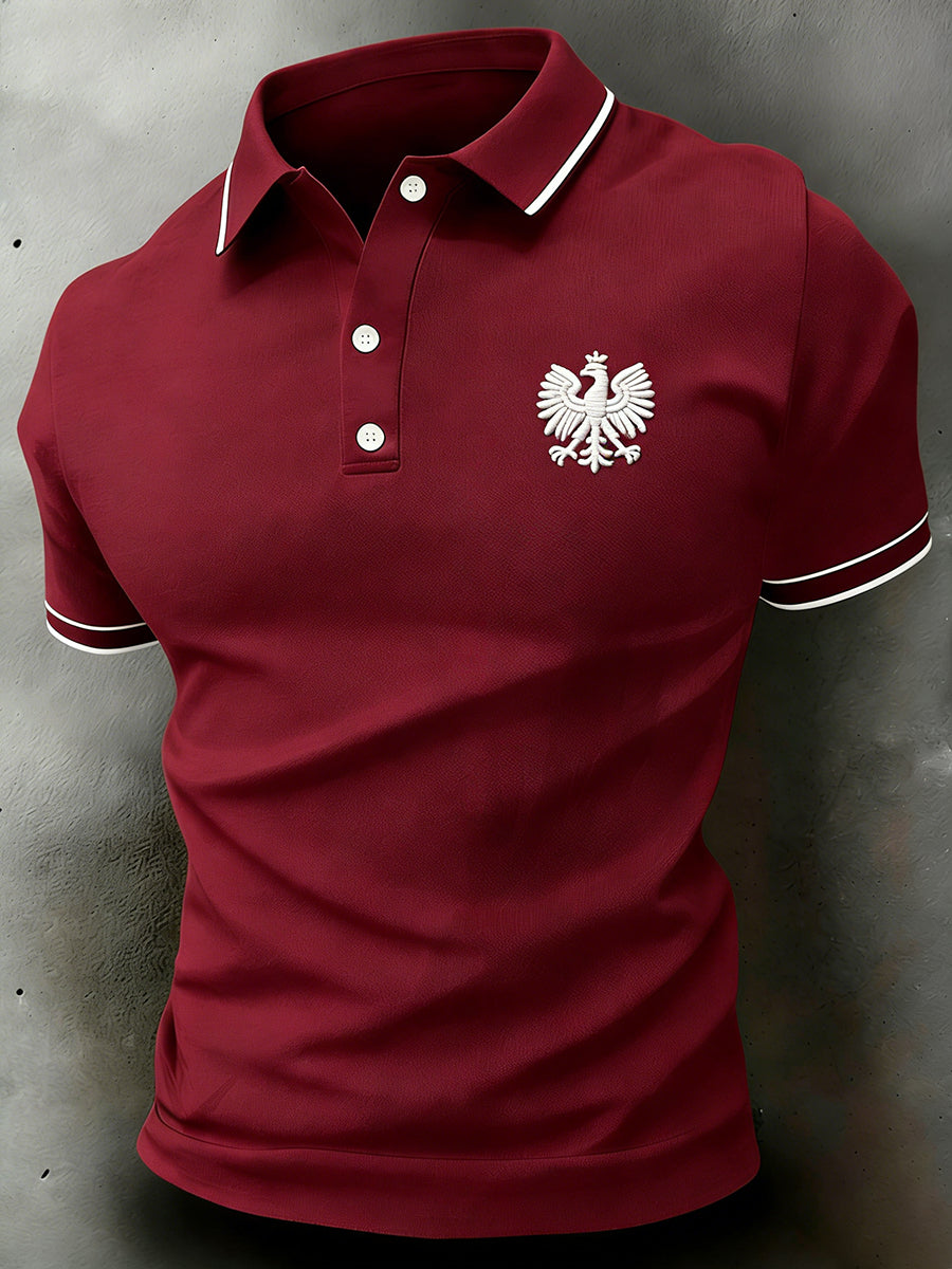 Męska koszulka polo z kamuflażem w trudnej sytuacji