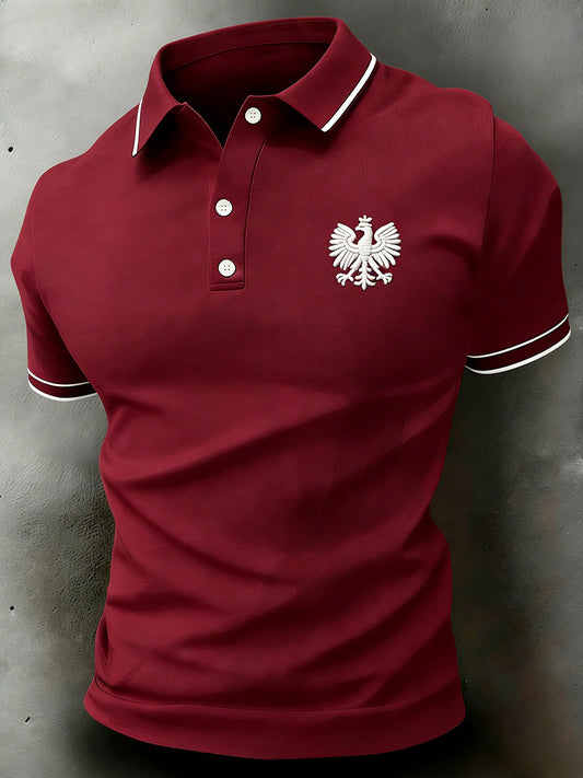 Męska koszulka polo z kamuflażem w trudnej sytuacji