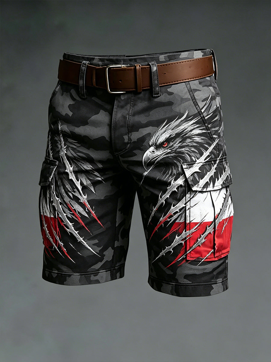 Męskie szorty Cargo z nadrukiem kamuflażu