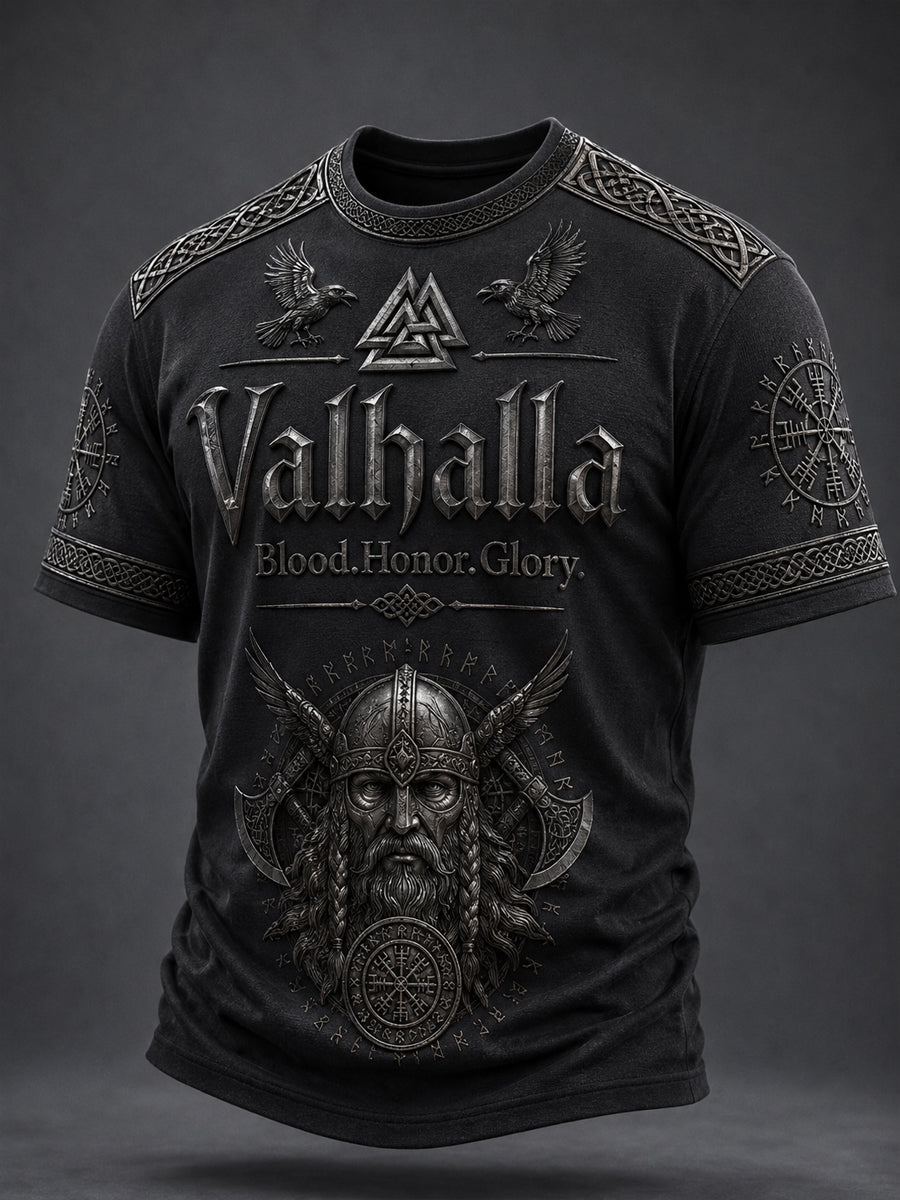 Męski T-shirt z nadrukiem Valhalla