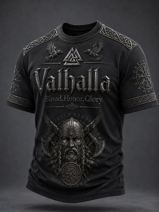 Męski T-shirt z nadrukiem Valhalla