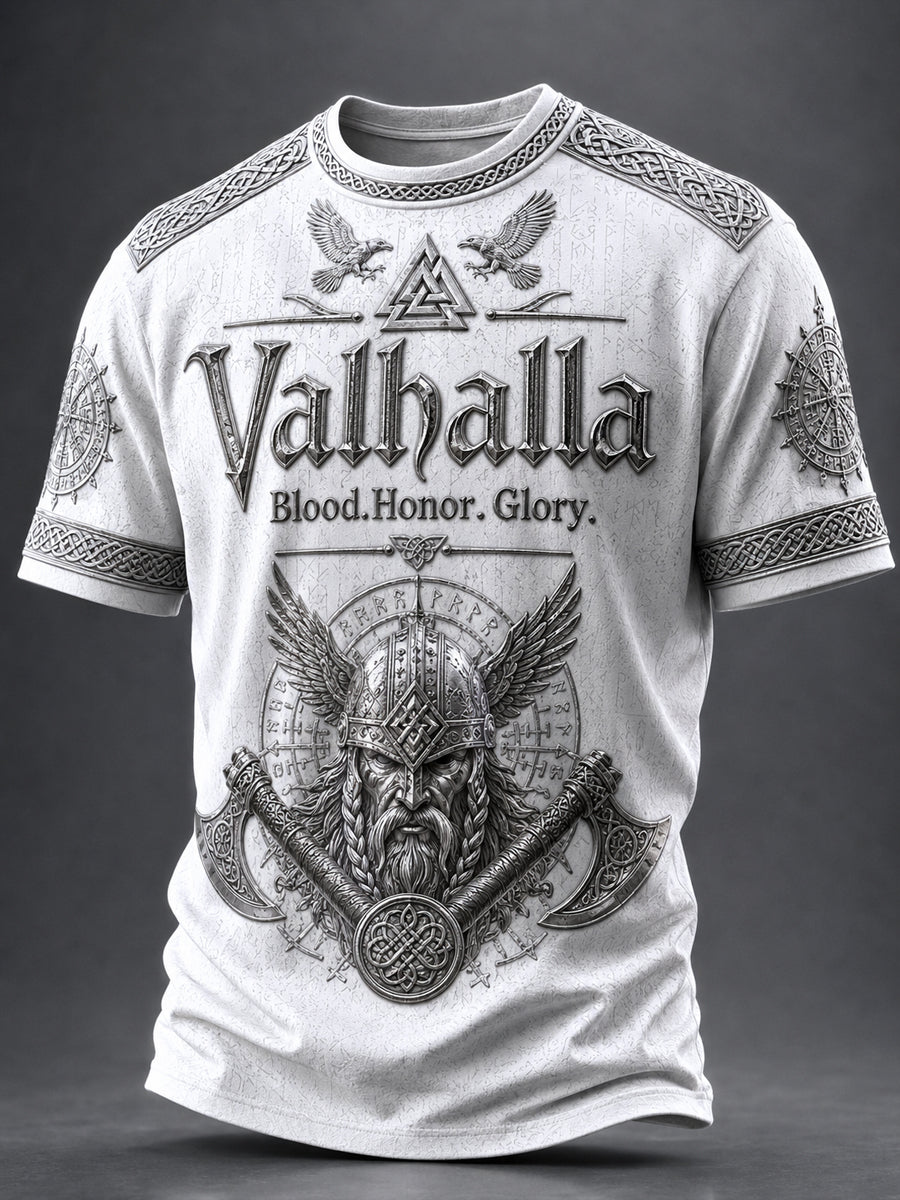 Męski T-shirt z nadrukiem Valhalla