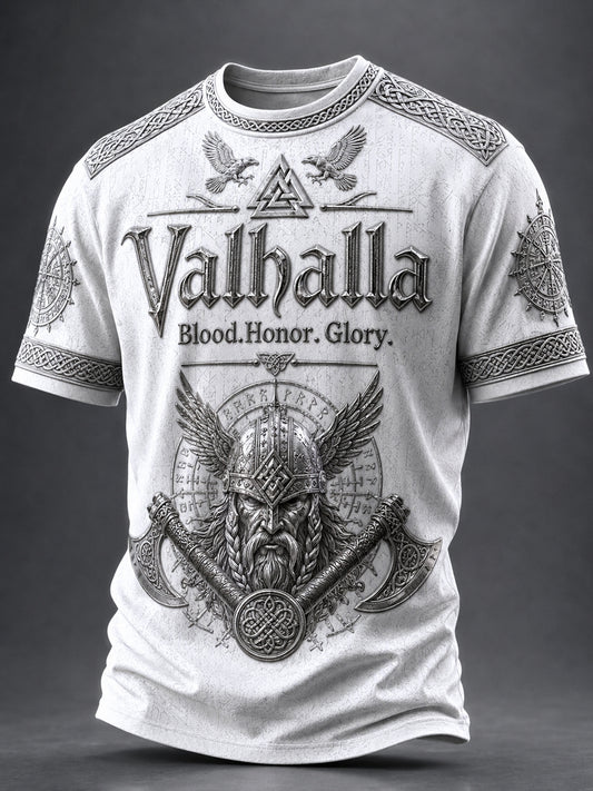 Męski T-shirt z nadrukiem Valhalla