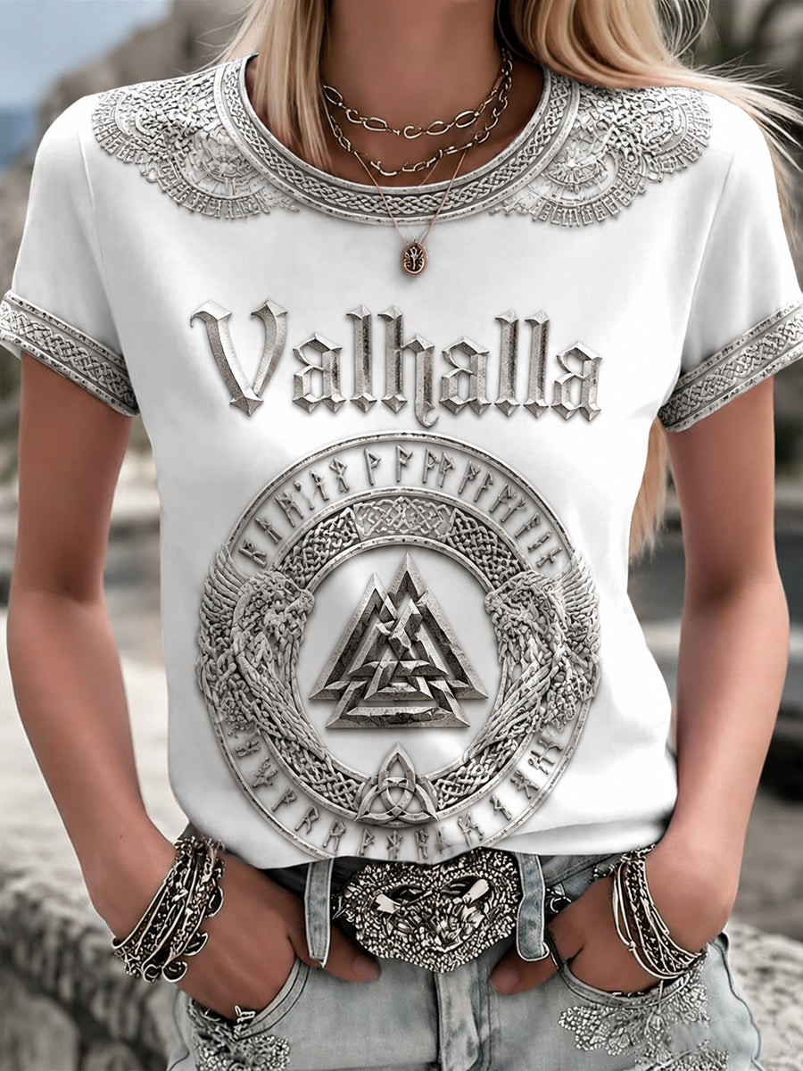 Damski T-shirt z nadrukiem Valhalla