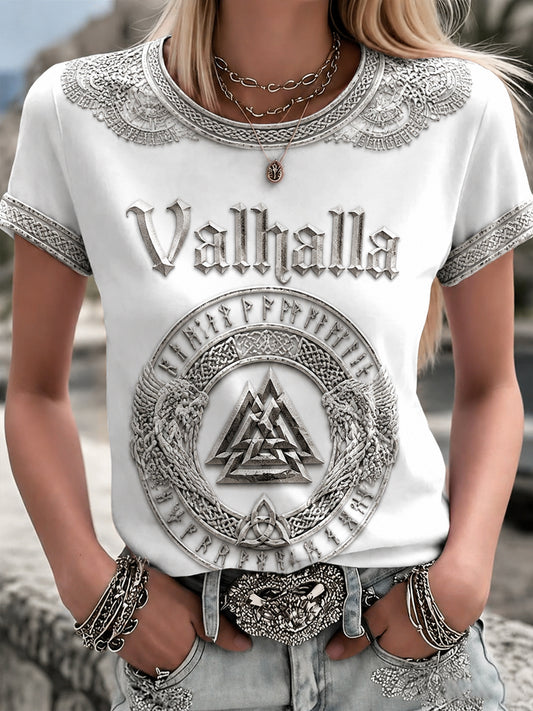 Damski T-shirt z nadrukiem Valhalla
