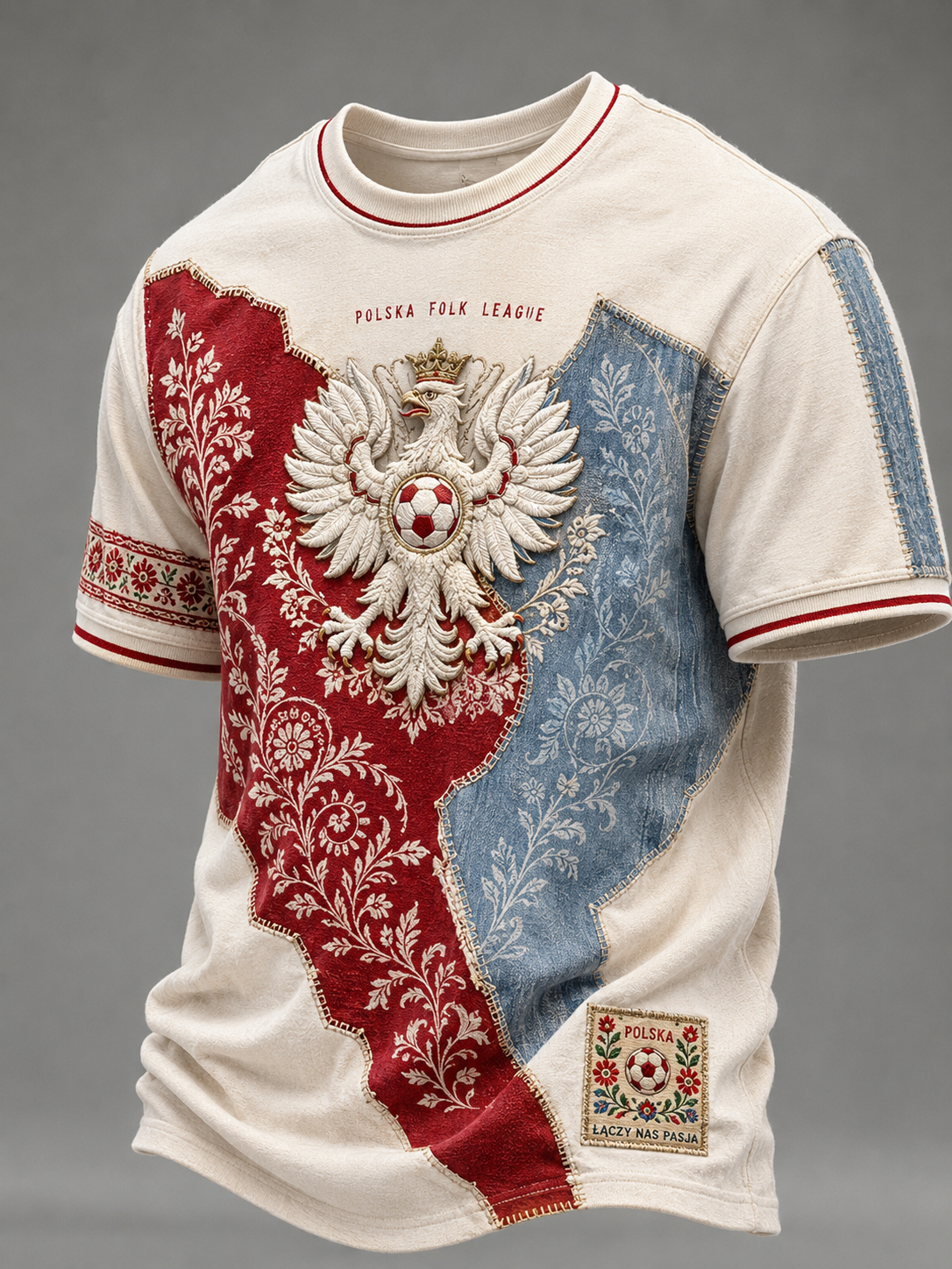 Męski t-shirt z krótkim rękawem z Polską
