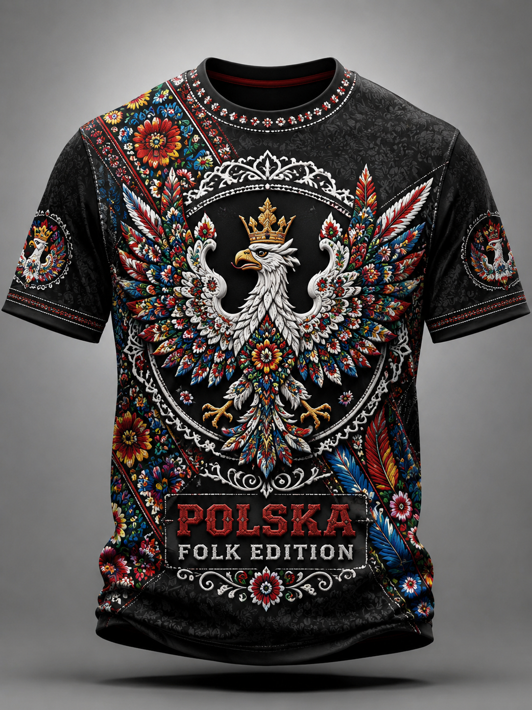 Męski t-shirt z krótkim rękawem z Polską