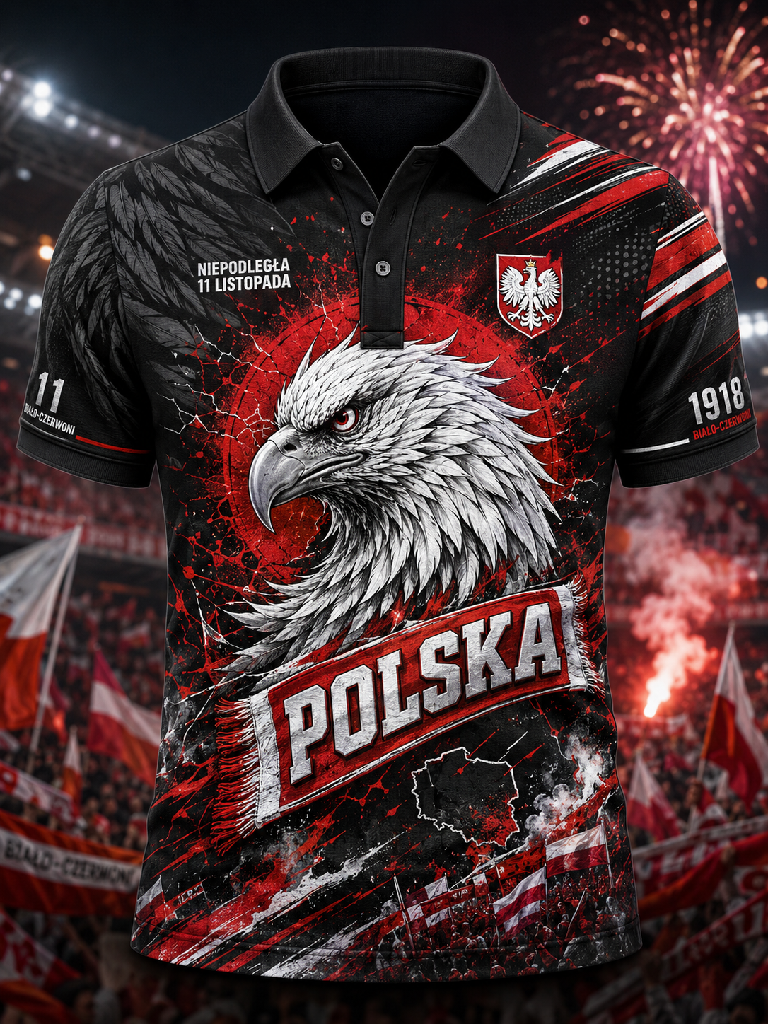 Męski T-shirt z krótkim rękawem na Dzień Niepodległości Polski